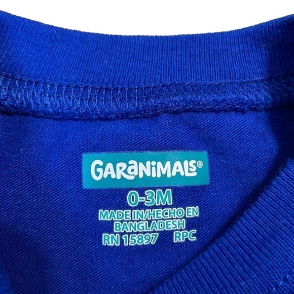 Bright blue Garanimals onesie. EUC. O-3 months - Picture 3 of 6